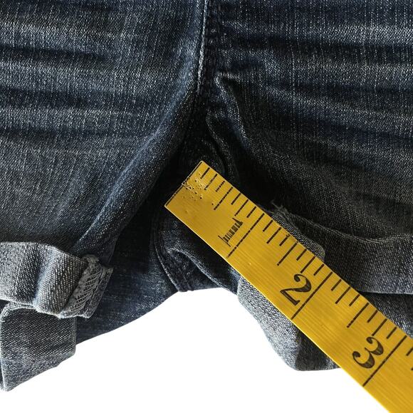 LEI Girls Stars & Stripes Denim Shortalls Overalls XS 4-5 Blue Shorts USA - Picture 6 of 14